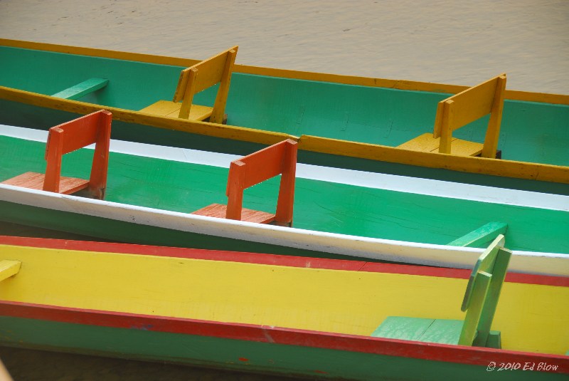 Boats in yellow.jpg - Nam Song River, Vang Vieng